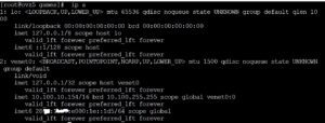Пример выполнения ip a