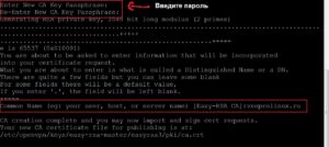 Создание сертификатов