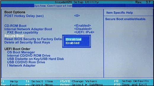 InsydeH20 Setup Utility rev 5.0: Как сделать загрузку с USB