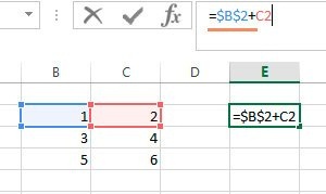 Как заморозить ячейку в формуле Excel
