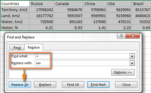 Транспонировать данные в Excel