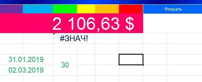 В ячейке Excel отображается # ЗНАЧ!